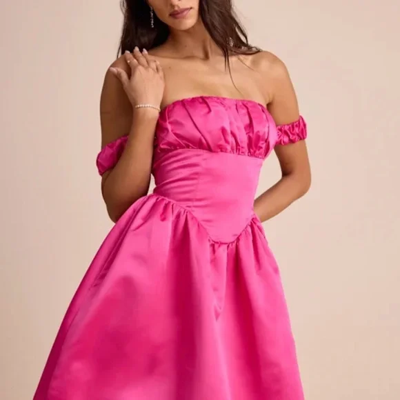 Lulu's Vibrant Pink Backless Dress - Picture 3 of 9